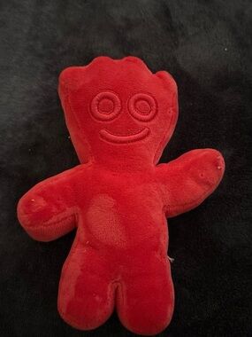 Red Plush Smile Buddy — Soft Kids Stuffed Animal